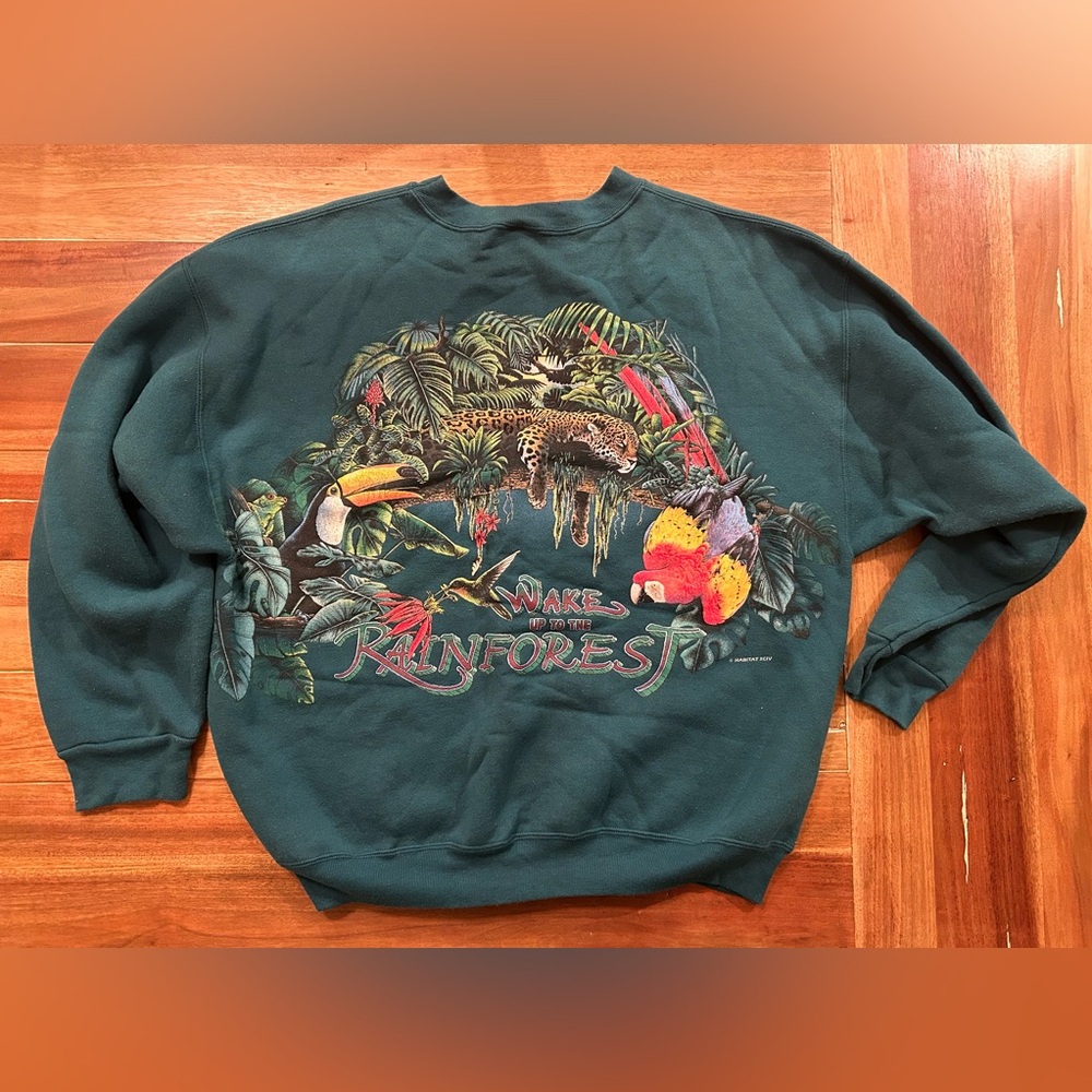 Wake up to the rainforest. Habitat‎ sweatshirt. XL - Picture 4 of 5